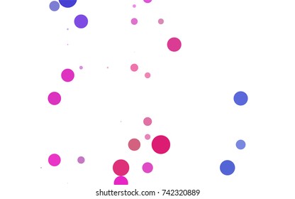 Light Blue, Green vector pattern with colored spheres. Geometric sample of repeating circles on white background in halftone style.