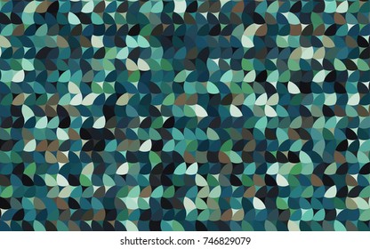 Light Blue, Green vector pattern with colored spheres. Geometric sample of repeating circles on white background in halftone style.