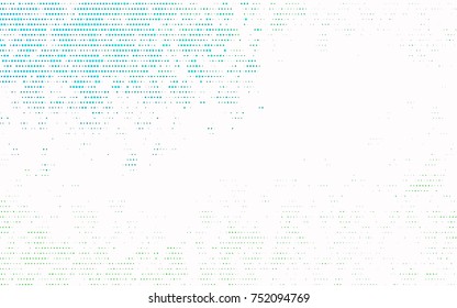 Light Blue, Green vector pattern with colored spheres. Geometric sample of repeating circles on white background in halftone style.