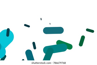 Light Blue, Green vector pattern with rounded lines. Modern geometrical abstract illustration with staves. Smart design for your business advert.