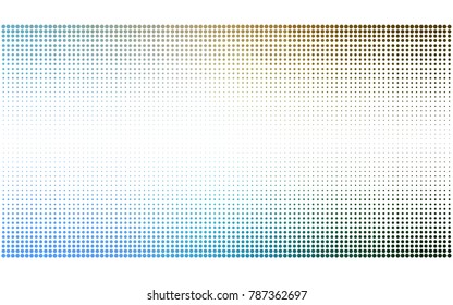 Light Blue, Green vector pattern with colored spheres. Geometric sample of repeating circles on white background in halftone style.