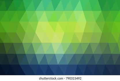 Light Blue, Green vector Pattern.  triangular template. Geometric sample. Repeating routine with triangle shapes. New texture for your design. Pattern can be used for background.