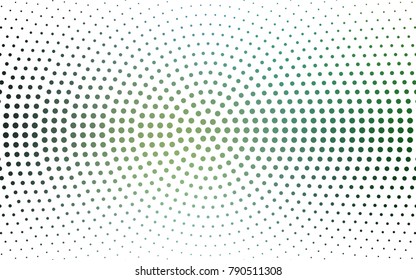 Light Blue, Green vector pattern of geometric circle shapes. Colorful mosaic banner. Geometric background with colored disks.