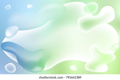 Light Blue, Green vector pattern with curved circles. Brand-new colored illustration in memphis style with gradient. A new texture for your  ad, booklets, leaflets.