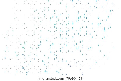 Light Blue, Green vector pattern with Digit symbols. Colored mathematic signs with gradient on white background. The pattern can be used as ads, poster, banner for books.