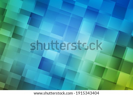 Light Blue, Green vector pattern in square style. Abstract gradient illustration with rectangles. Pattern for busines ad, booklets, leaflets