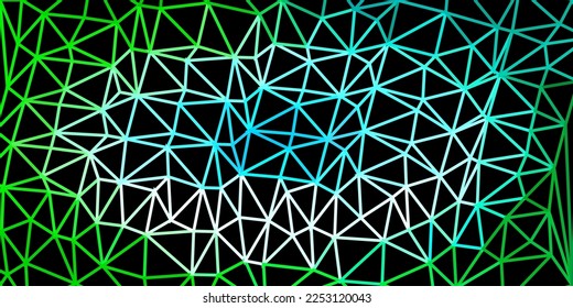 Textura de triángulo de poli vectorial verde azul claro. Ilustración abstracta moderna con triángulos poligonales. Muestra para tus diseños.
