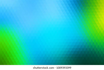 Light Blue, Green vector polygon abstract background. Geometric illustration in Origami style with gradient.  The textured pattern can be used for background.