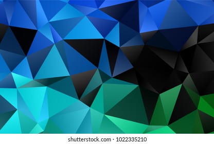 Light Blue, Green vector polygon abstract template. An elegant bright illustration with gradient. A completely new design for your business.