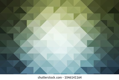 Light Blue, Green vector polygon abstract pattern. Shining illustration, which consist of triangles. The best triangular design for your business.