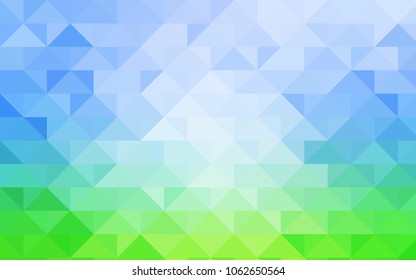 Light Blue, Green vector polygon abstract pattern. Colorful abstract illustration with gradient. The template can be used as a background for cell phones.