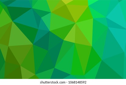 Light Blue, Green vector polygon abstract backdrop. Elegant bright polygonal illustration with gradient. Textured pattern can be used for background.