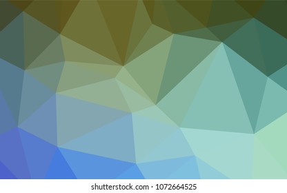 Light Blue, Green vector polygon abstract backdrop. Creative illustration in halftone style with gradient. The template for cell phone's backgrounds.