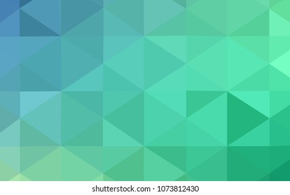 Light Blue, Green vector polygon abstract backdrop. Geometric illustration in Origami style with gradient.  Textured pattern can be used for background.