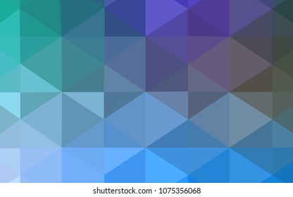 Light Blue, Green vector polygon abstract backdrop. Geometric illustration in Origami style with gradient.  The best triangular design for your business.