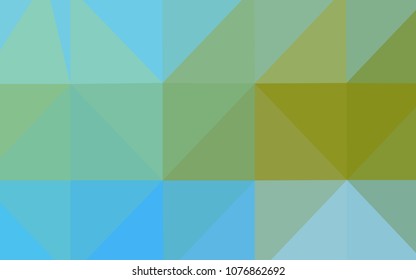 Light Blue, Green vector polygon abstract backdrop. Creative geometric illustration in Origami style with gradient. A completely new design for your business.