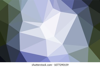 Light Blue, Green vector polygon abstract backdrop. Geometric illustration in Origami style with gradient.  Brand-new style for your business design.