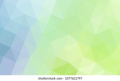 Light Blue, Green vector polygon abstract background. Shining polygonal illustration, which consist of triangles. A completely new design for your business.