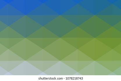 Light Blue, Green vector polygon abstract backdrop. Geometric illustration in Origami style with gradient.  A completely new template for your business design.