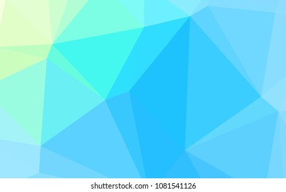 Light Blue, Green vector polygon abstract backdrop. Colorful illustration in abstract style with gradient. The best triangular design for your business.