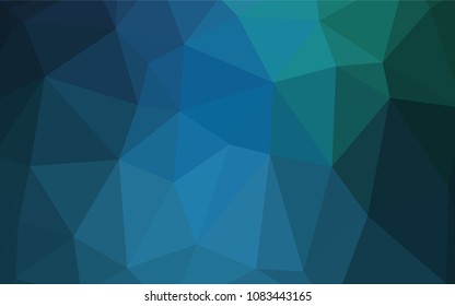 Light Blue, Green vector polygon abstract layout. A completely new color illustration in a  polygonal style. Triangular pattern for your business design.