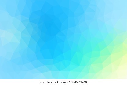 Light Blue, Green vector polygon abstract layout. Shining polygonal illustration, which consist of triangles. Brand new style for your business design.
