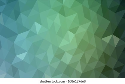 Light Blue, Green vector polygon abstract background. Shining colorful illustration with triangles. Brand new style for your business design.