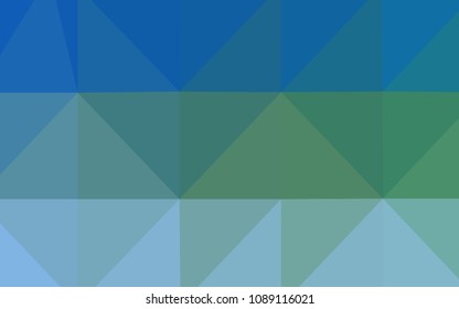 Light Blue, Green vector polygon abstract backdrop. Creative illustration in halftone style with gradient. A completely new template for your business design.