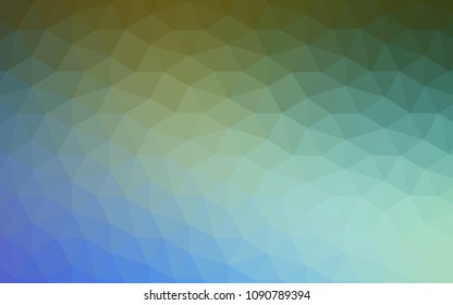 Light Blue, Green vector polygon abstract backdrop. Glitter abstract illustration with an elegant triangles. Pattern for a brand book's backdrop.