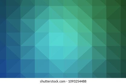 Light Blue, Green vector polygon abstract background. A sample with polygonal shapes. Completely new template for your banner.