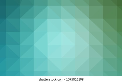 Light Blue, Green vector polygon abstract background. Colorful illustration in polygonal style with gradient. Triangular pattern for your design.