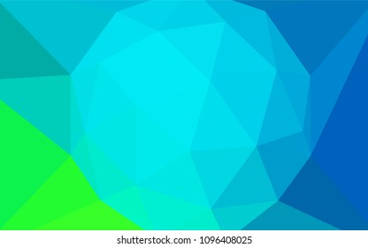 Light Blue, Green vector polygon abstract backdrop. Colorful illustration in polygonal style with gradient. A completely new design for your leaflet.