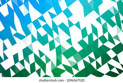 Light Blue, Green vector polygon abstract background. Glitter abstract illustration with an elegant design. A new texture for your design.