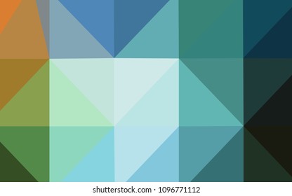 Light Blue, Green vector polygon abstract background. Glitter abstract illustration with an elegant design. The best triangular design for your business.
