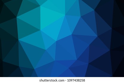 Light Blue, Green vector polygon abstract layout. Shining polygonal illustration, which consist of triangles. Pattern for a brand book's backdrop.