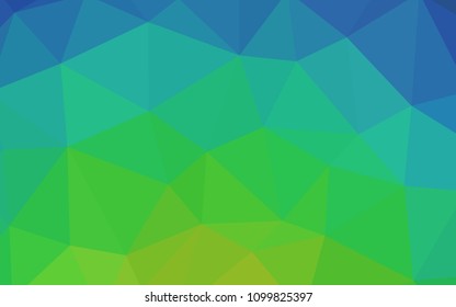 Light Blue, Green vector polygon abstract background. Colorful abstract illustration with triangles. Brand new style for your business design.