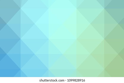 Light Blue, Green vector polygon abstract backdrop. A completely new color illustration in a polygonal style. The best triangular design for your business.