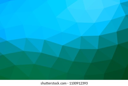 Light Blue, Green vector polygon abstract polygon abstract. Creative geometric illustration in Origami style with gradient. The elegant pattern can be used as part of a brand book.
