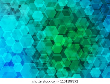 Light Blue, Green vector polygon abstract pattern. Geometric illustration in Origami style with gradient.  The textured pattern can be used for background.
