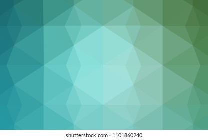 Light Blue, Green vector polygon abstract backdrop. Shining colorful illustration with triangles. Triangular pattern for your business design.