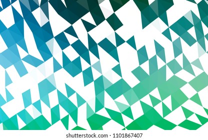 Light Blue, Green vector polygon abstract pattern. Geometric illustration in Origami style with gradient.  Brand new design for your business.