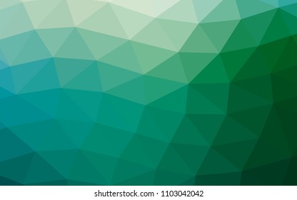 Light Blue, Green vector polygon abstract polygon abstract. Glitter abstract illustration with an elegant design. The template can be used as a background for cell phones.