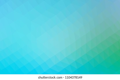 Light Blue, Green vector polygon abstract background. Brand new colored illustration in blurry style with gradient. Brand new style for your business design.