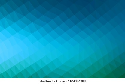 Light Blue, Green vector polygon abstract layout. Shining illustration, which consist of triangles. The template can be used as a background for cell phones.