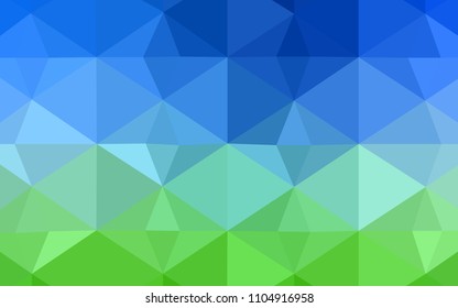 Light Blue, Green vector polygon abstract background. A completely new color illustration in a polygonal style. Brand new design for your business.