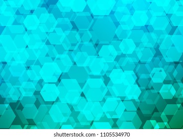 Light Blue, Green vector polygon abstract template. A vague abstract illustration with gradient. The completely new template can be used for your brand book.