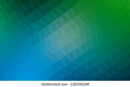 Light Blue, Green vector polygon abstract background. A vague abstract illustration with gradient. The elegant pattern can be used as part of a brand book.