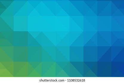 Light Blue, Green vector polygon abstract backdrop. A sample with polygonal shapes. A completely new design for your leaflet.