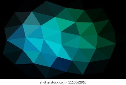 Light Blue, Green vector polygon abstract polygon abstract. Triangular geometric sample with gradient.  Brand new design for your business.