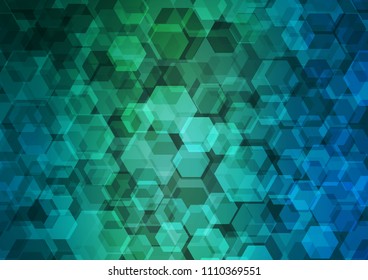 Light Blue, Green vector polygon abstract pattern. Brand new colored illustration in blurry style with gradient. The textured pattern can be used for background.